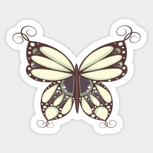 Brown butterfly Sticker